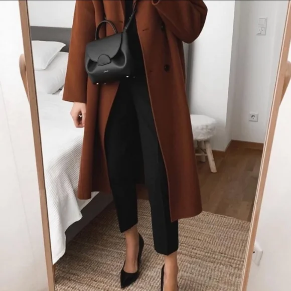 Riley Wool Overcoat in Rust - Picture 7 of 9